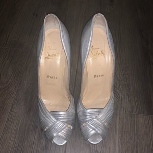 Beautiful silver Christian Louboutin heels